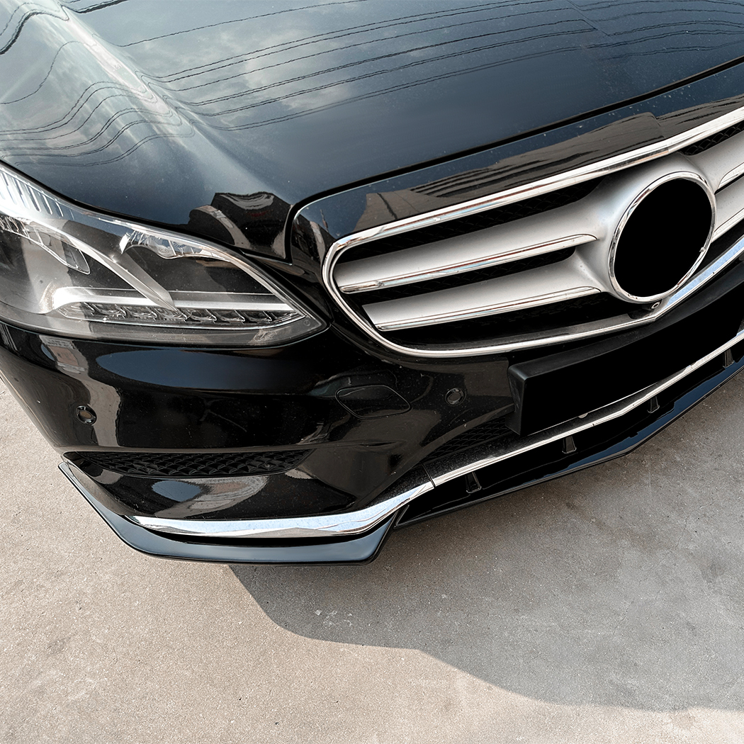 AMP-Z Front Bumper Lip Spiltter For Mercedes Benz E Class W212 Facelift AMG-Line 2012-2015