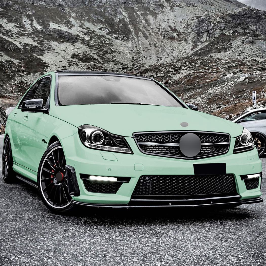 AMP-Z Front Bumper Lip Spiltter For Mercedes Benz C Class W204 Facelift C63 AMG 2011-2024