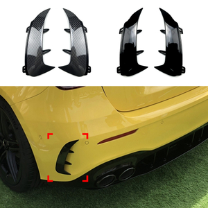 AMP-Z Rear Bumper Fins Spoiler Canards For Mercedes Benz A Class W177 Hatchback AMG Line 2018+
