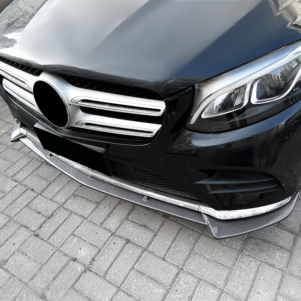 AMP-Z Front Bumper Lip Spiltter For Mercedes Benz GLC Class X253 C253 Pre-facelift AMG Line 2016-2019