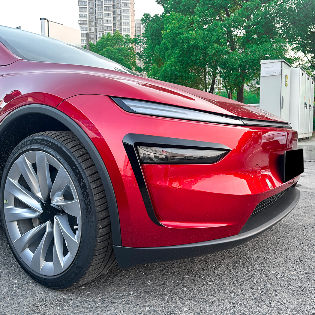 AMP-Z Front Bumper Fins Spoiler Canards For Tesla Model Y 2024+