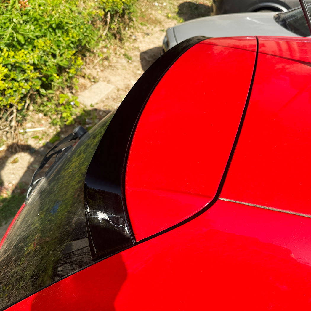 AMP-Z Rear Roof Wing Spoiler Black For VW Volkswagen Polo 6R 6C 2009-2017