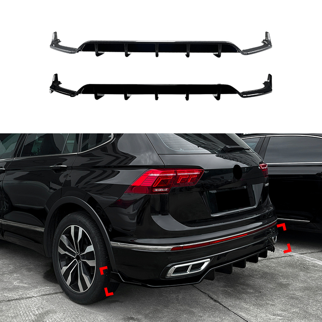 Lip spoiler do para-choque traseiro AMP-Z para VW Volkswagen Tiguan MK2. 5 RLINE 2021-2023