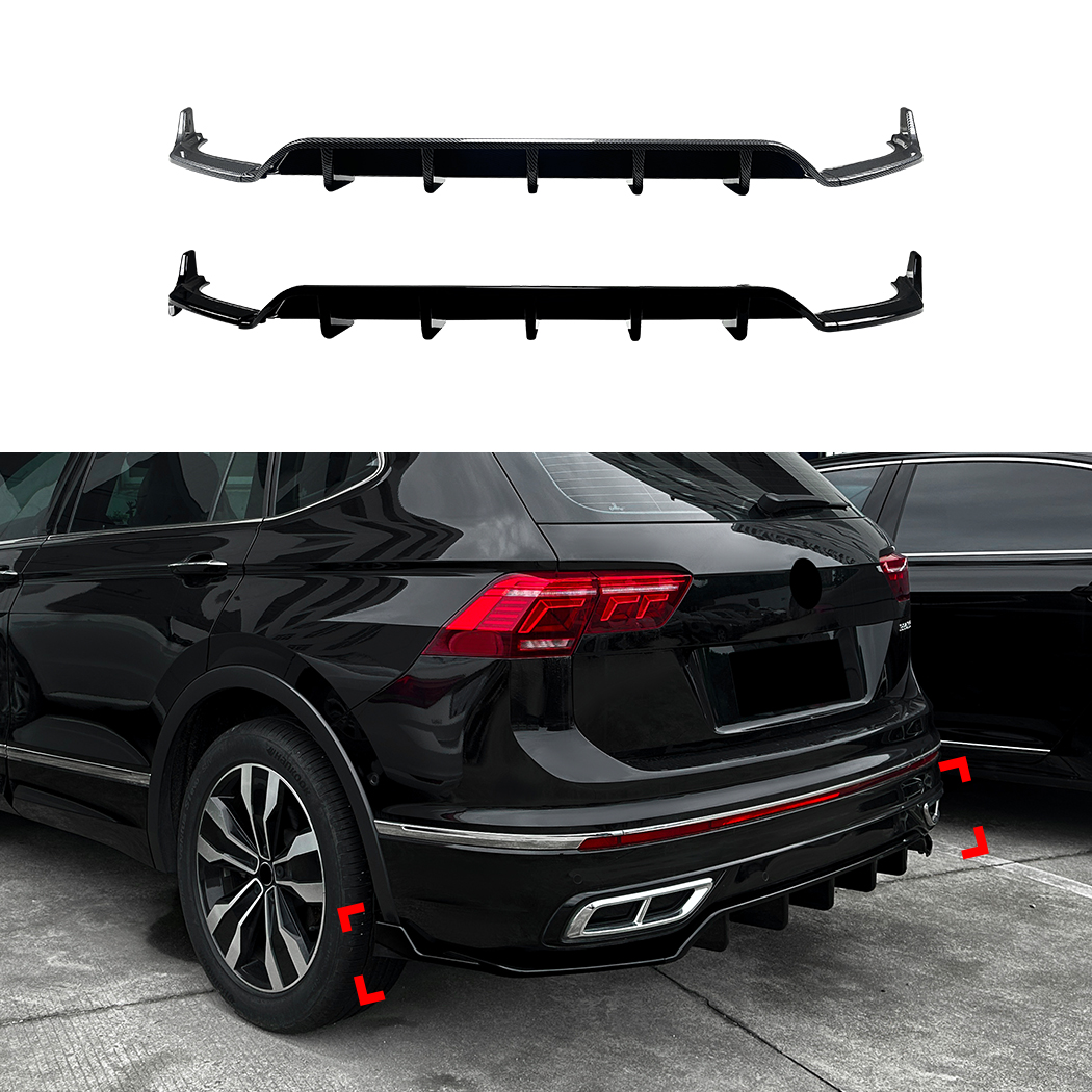 AMP-Z Rear Bumper Spoiler Lip For VW Volkswagen Tiguan MK2.5 Rline 2021-2023