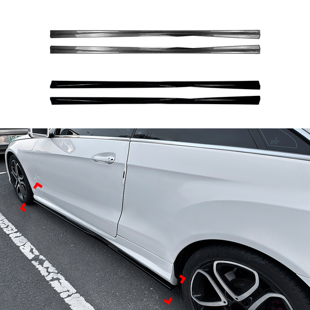 Amp-Z Skir Skirt Rocker Panel Slitter Lip per Mercedes Benz E Class E Coupé C207 AMG 2009-2016