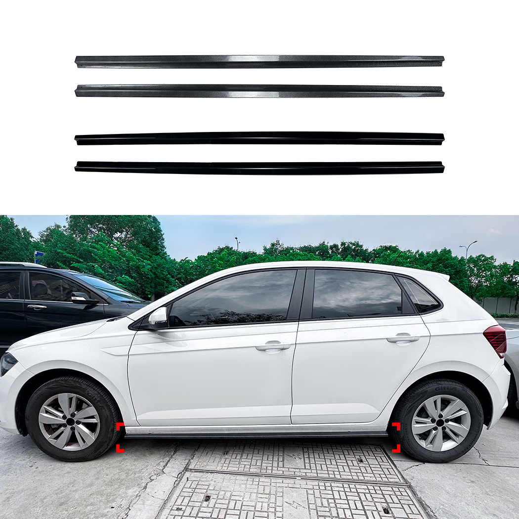 AMP-Z Side Skirt Rocker Panel Splitter Lip For VW Volkswagen Polo MK6 Standard 2018+