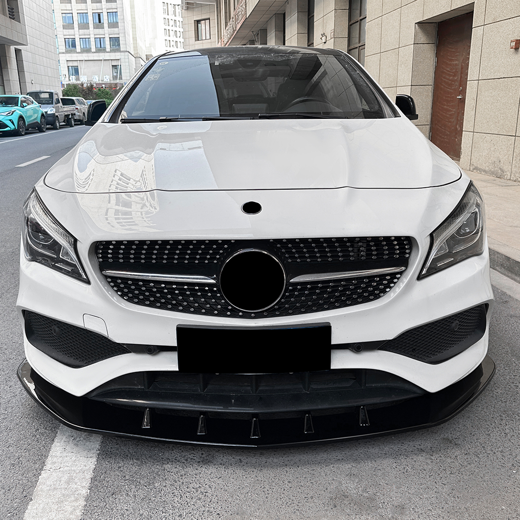 AMP-Z Front Bumper Lip Spiltter For Mercedes Benz CLA Class C117 Facelift AMG Line 2016-2019