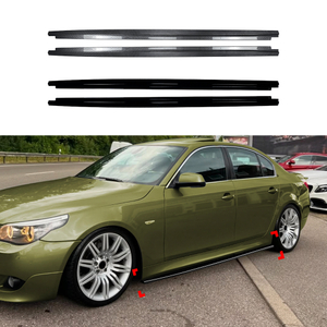 AMP-Z Side Skirt Rocker Panel Splitter Lip For BMW 5 Series E60 E61 M Sport M5 2005-2010