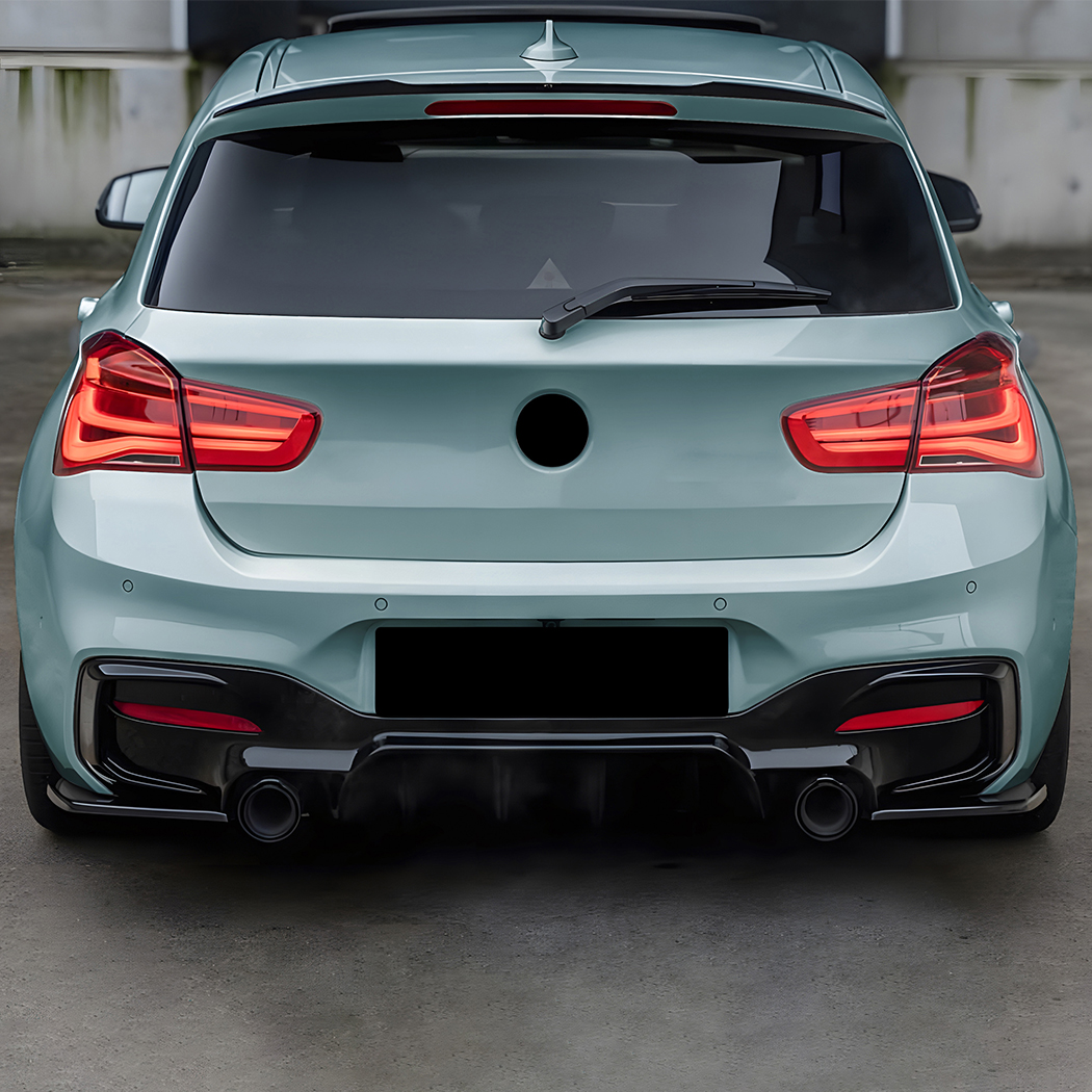 AMP-Z Rear Bumper Spoiler Lip For BMW 1 Series F20 F21 LCI M Sport 2015-2019