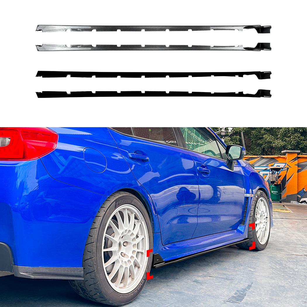 AMP-Z Side Skirt Rocker Panel Splitter Lip For Subaru WRX STI VA 2015-2021