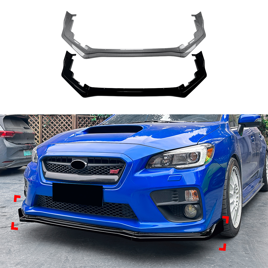 Front Bumper Lip Spiltter For Subaru WRX STI VA 2015-2021