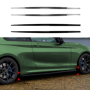 AMP-Z Side Skirt Rocker Panel Splitter Lip For BMW 2 Series F22 F23 M Sport 2014-2019