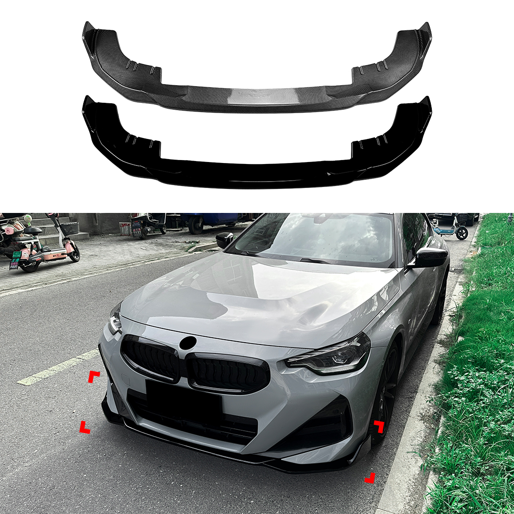 AMP-Z Front Bumper Lip Spiltter For BMW 2 Series Coupe G42 M Sport 2022+