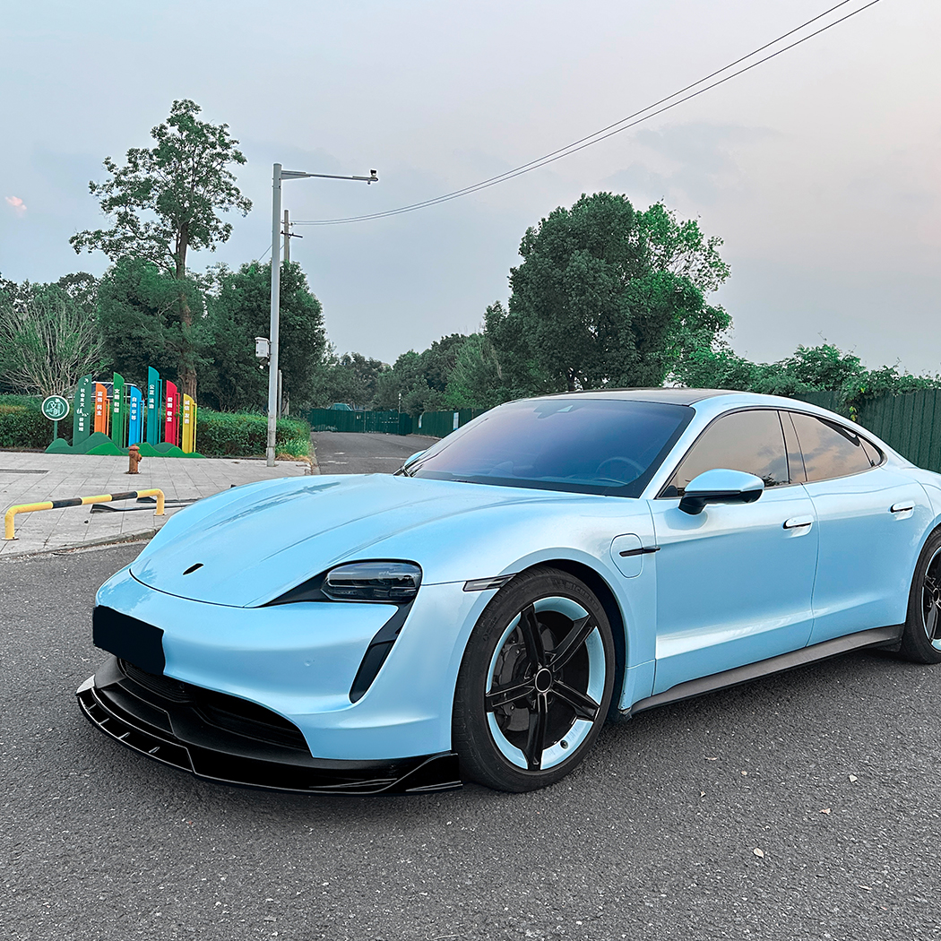 AMP-Z Front Bumper Lip Splitter For Porsche Taycan 2019+