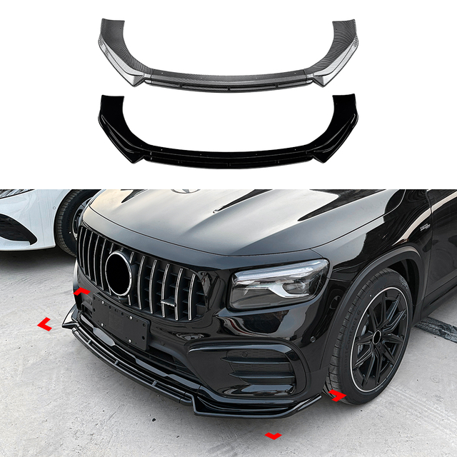 amp-z الأمامي الشفاه الشفاه spiltter ل Mercedes Benz GLB Class X2 47 FaceLift AMG Line 2024+