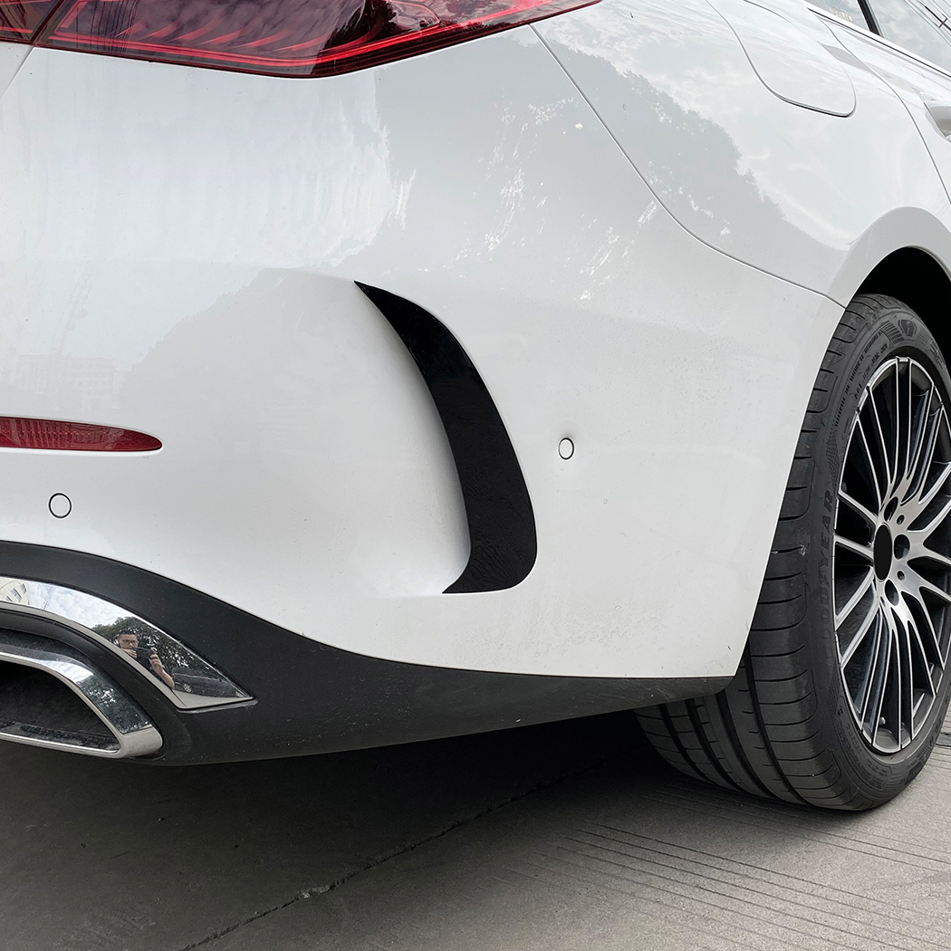 AMP-Z Rear Bumper Fins Spoiler Canards For Mercedes Benz C Class W206 2022+