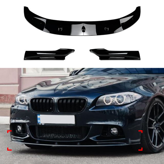 AMP-Z Front Bumper Lip Spiltter For BMW 5 Series F10 F11 M Sport 2011-2017