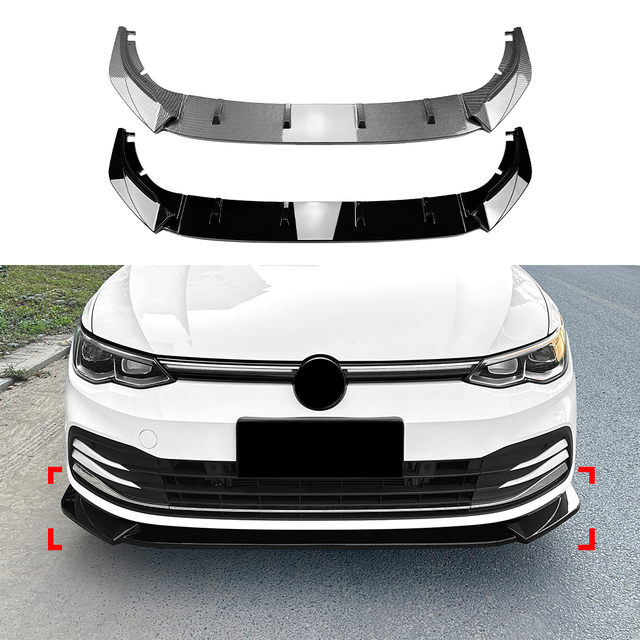 AMP-Z الأمامي الشفاه الشفاه spiltter لـ VW Volkswagen Golf MK8 2020-2024