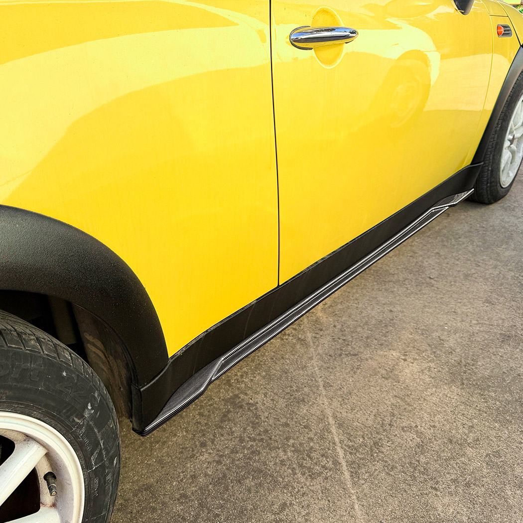 AMP-Z Side Skirt Rocker Panel Splitter Lip For BMW Mini R50 2001-2006