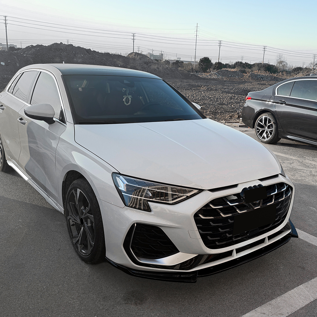 AMP-Z Front Bumper Lip Splitter For Audi A3 S3 8Y Facelift Sline 2025+