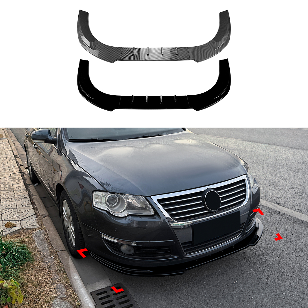 AMP-Z Front Bumper Lip Splitter For VW Volkswagen Passat B6 2005-2010
