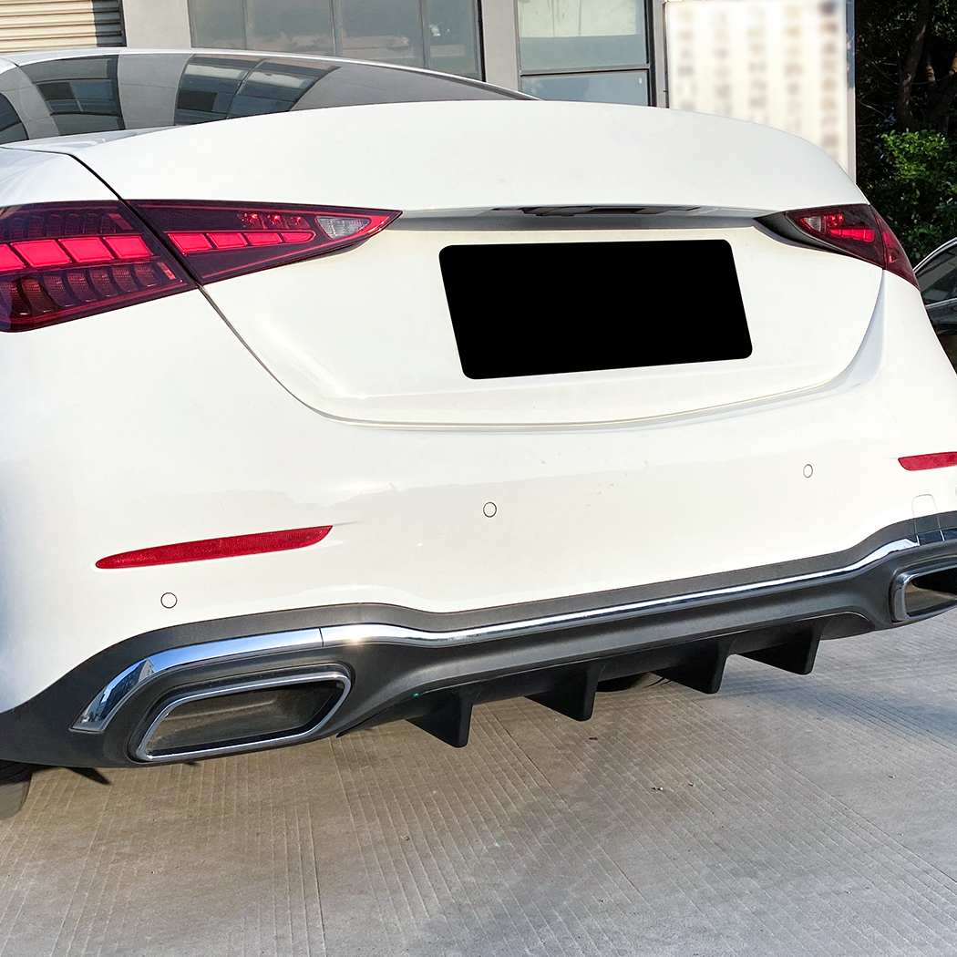 AMP-Z Rear Black Bumper Spoiler Lip For Mercedes Benz C Class W206 AMG Line 2022+