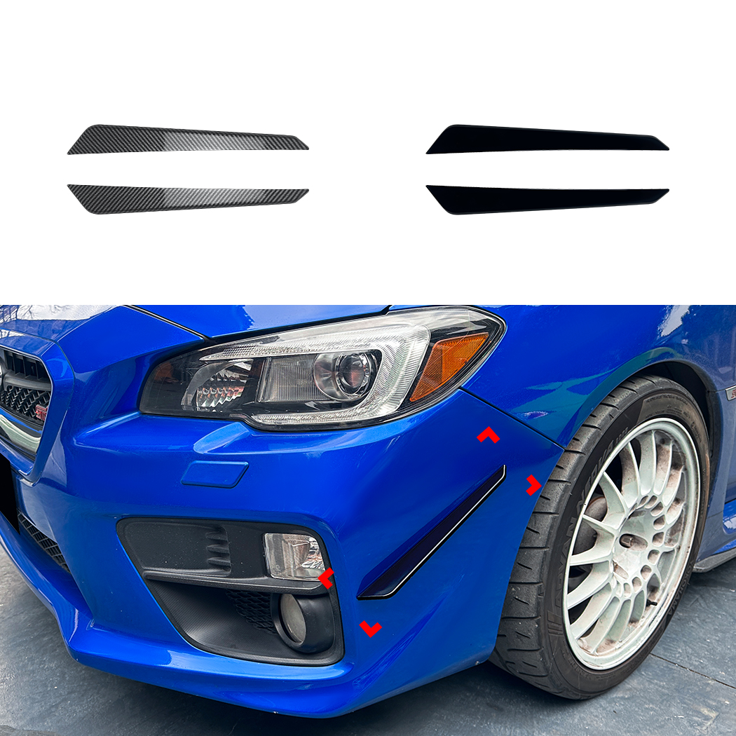 AMP-Z Front Bumper Fins Side Spoiler Canards For Subaru WRX STI VA 2015-2021