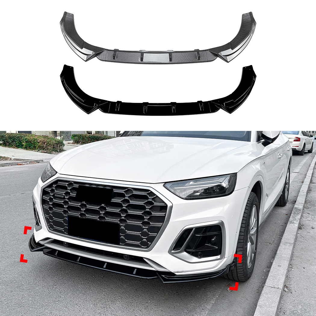 AMP-Z Front Bumper Lip Spiltter For Audi Q5 FY Sline Facelift 2021-2024