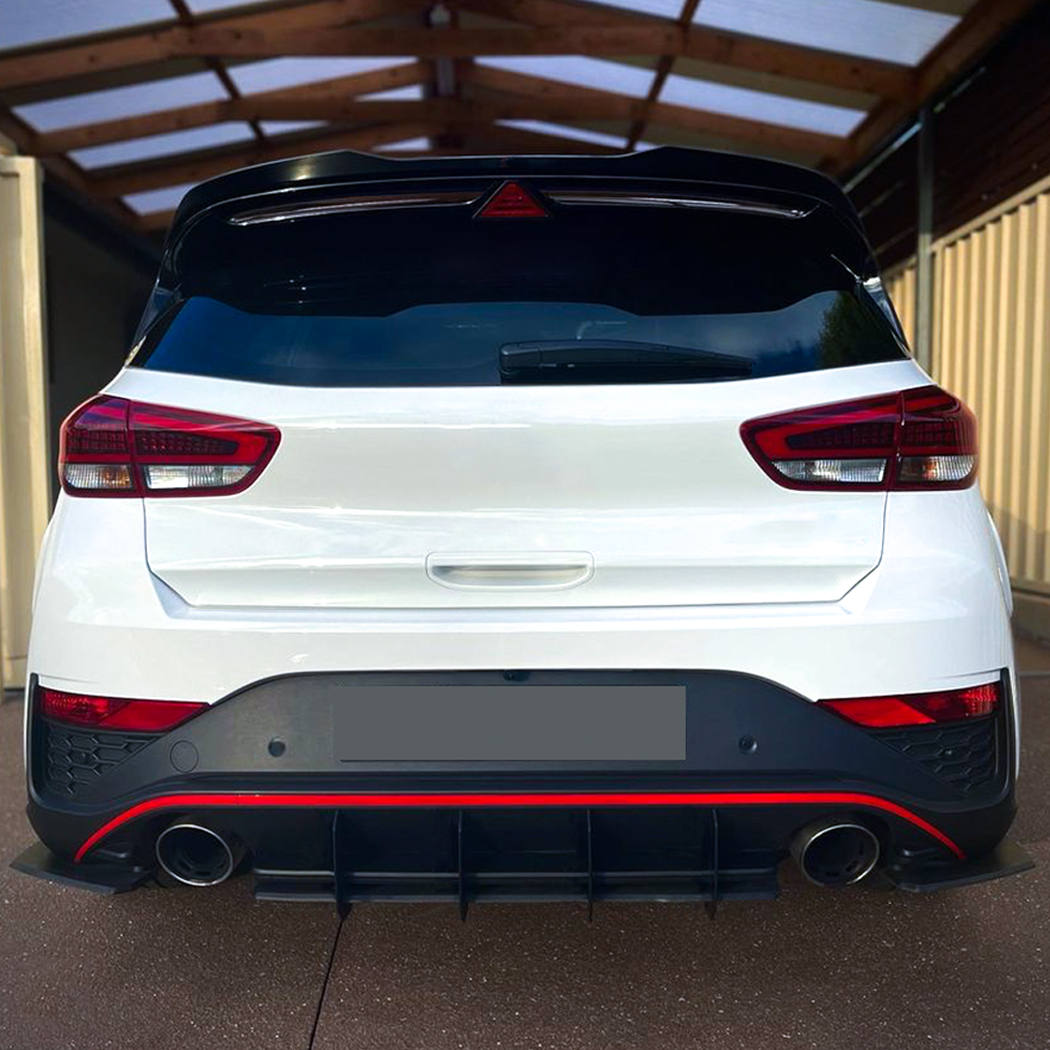 AMP-Z Rear Bumper Spoiler Diffuser Valance Lip For Hyundai I30N Facelift 2020+