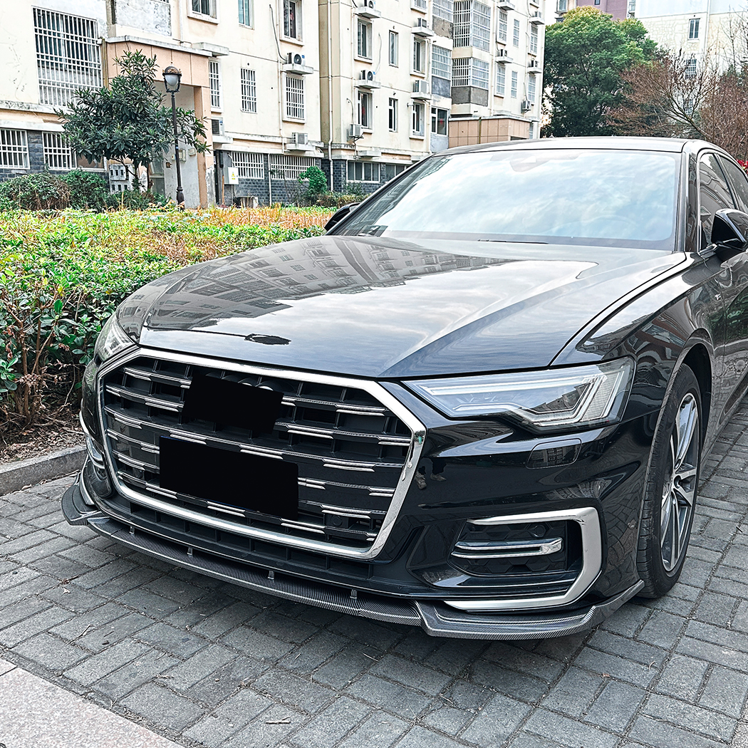 AMP-Z Front Bumper Lip Spiltter For Audi A6 C8 Sline 2018-2025