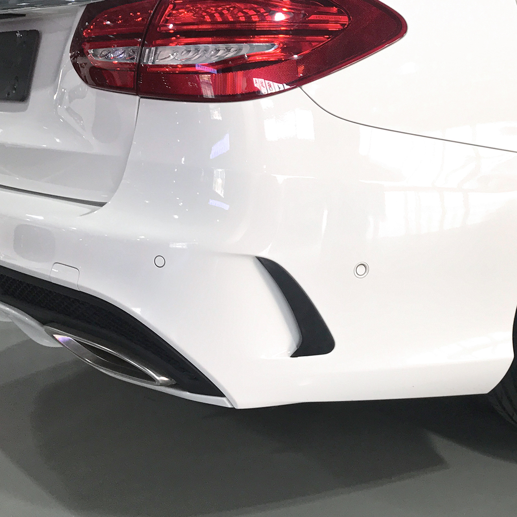 AMP-Z Rear Bumper Fins Spoiler Canards For Mercedes Benz C Class S205 2015-2021