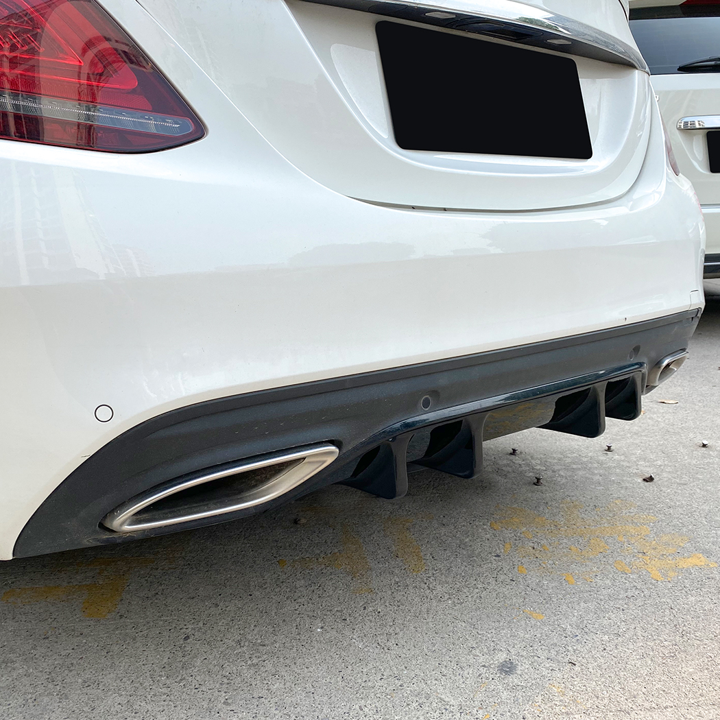 AMP-Z Rear Bumper Spoiler Lip For Mercedes Benz C Class W205 Facelift 2019-2021