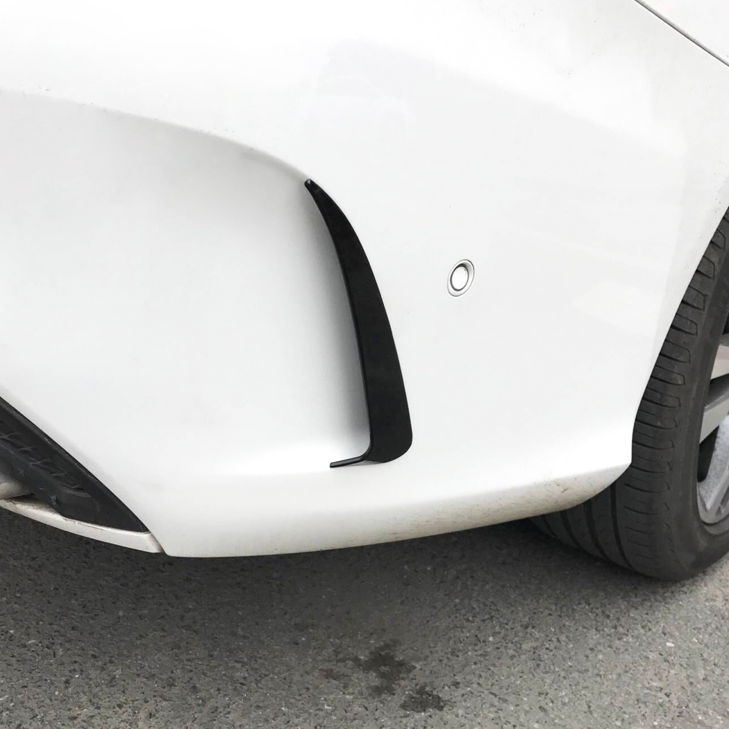 AMP-Z Rear Bumper Fins Spoiler Canards For Mercedes Benz C Class W205 AMG Line 4-Doors Sedan 2015-2021