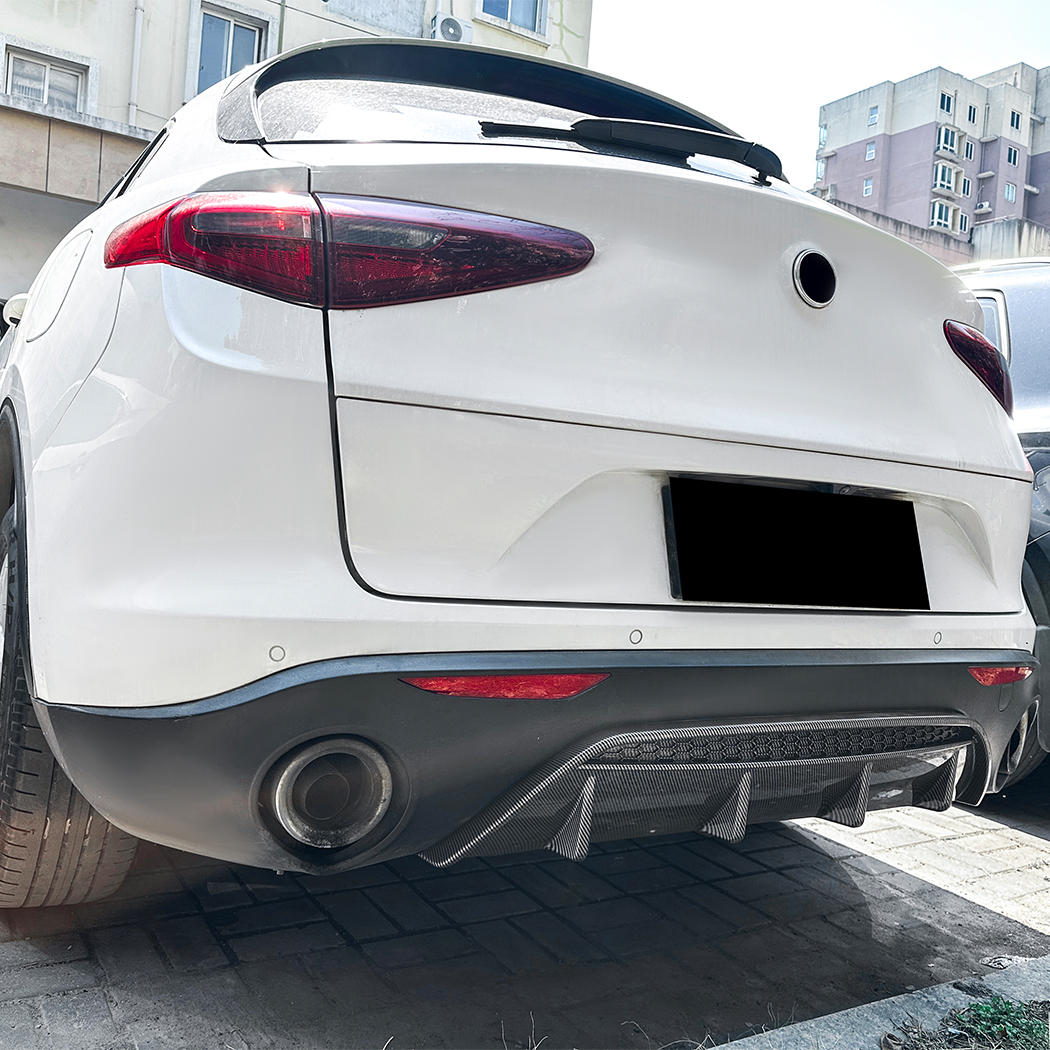 AMP-Z Rear Bumper Spoiler Lip For Alfa Romeo Stelvio 2017+