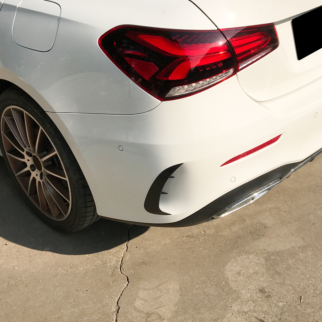 AMP-Z Rear Bumper Fins Spoiler Canards For Mercedes Benz A Class W177 Sedan AMG 2018+