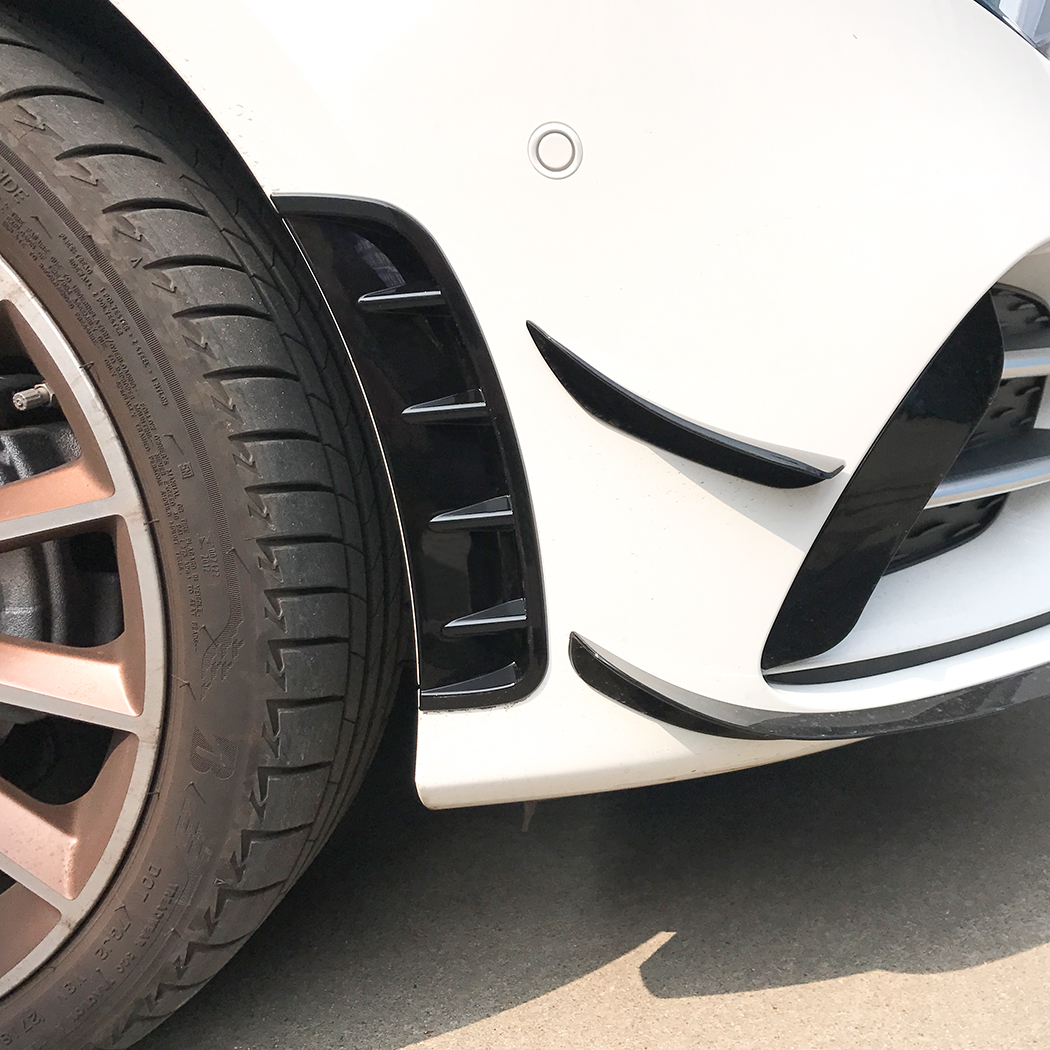 AMP-Z Front Bumper Fins Side Spoiler Canards (Type A) For Mercedes Benz A Class W177 Hatchback/Sedan AMG Line 2018+