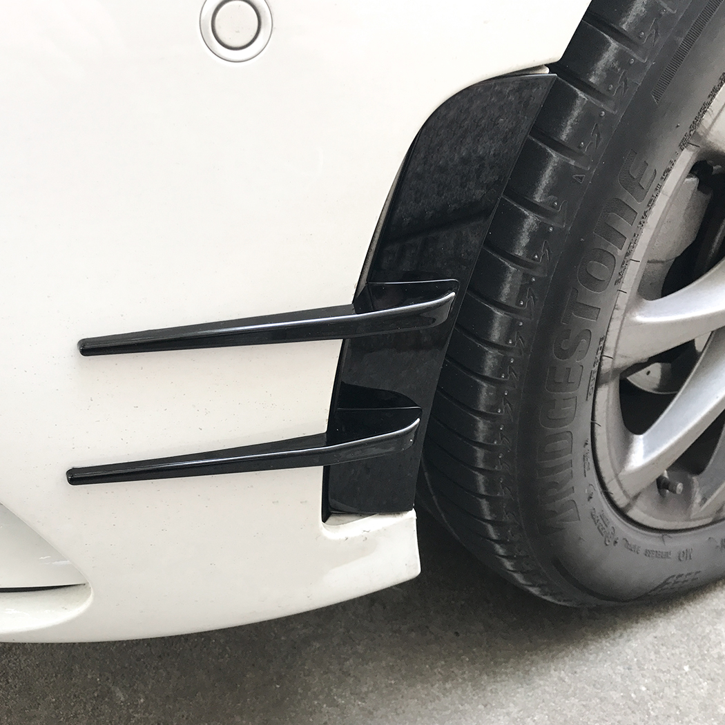 AMP-Z Front Bumper Fins Side Spoiler Canards (Type B) For Mercedes Benz A Class W177 Hatchback/Sedan AMG Line 2018+