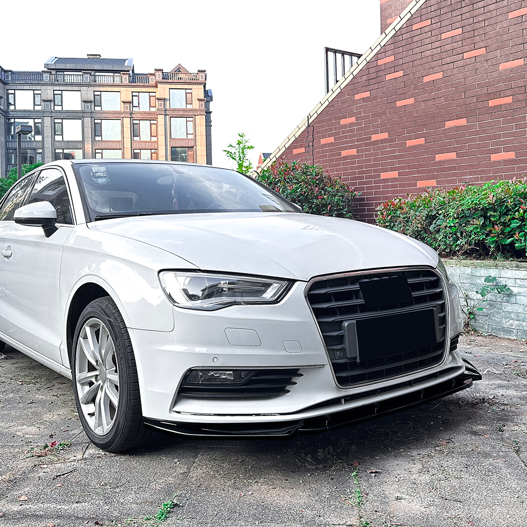 AMP-Z Front Bumper Lip Spiltter For Audi A3 8V Pre-facelift Standard 2013-2016