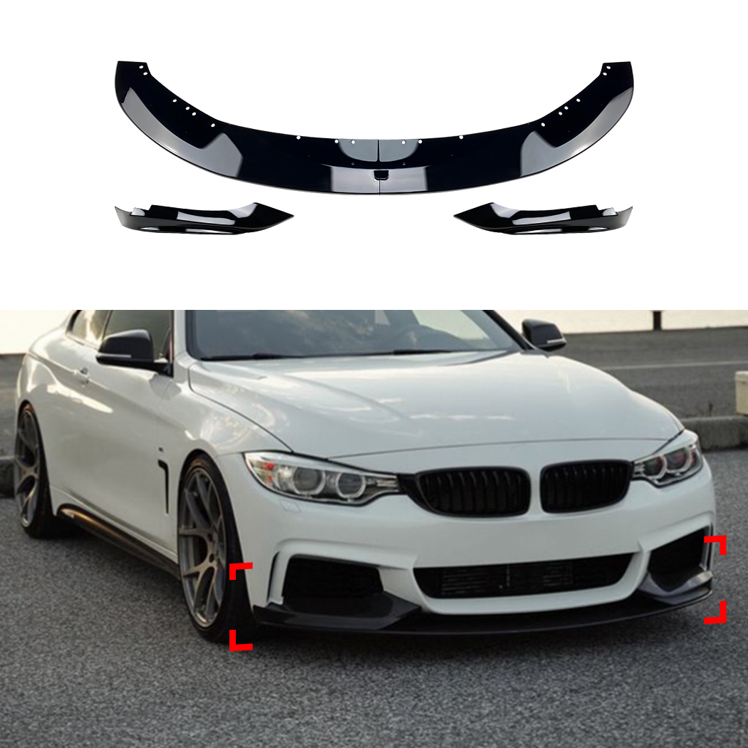 AMP-Z Front Bumper Lip Spiltter For BMW 4 Series F32 F33 F36 M Sport 2014-2020