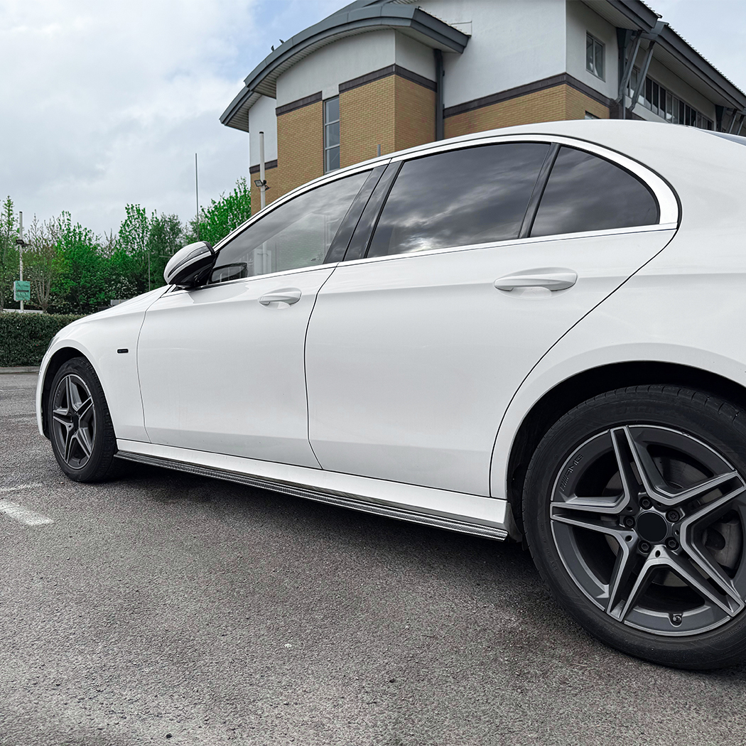 AMP-Z Side Skirt Rocker Panel Splitter Lip For Mercedes Benz E Class W213 AMG Line 2016-2023