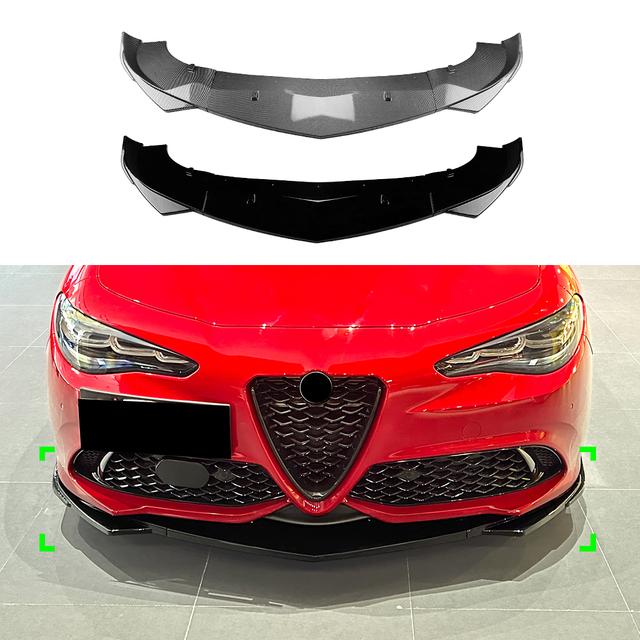 AMP-Z Front Bumper Lip Spiltter For Alfa Romeo Giulia 2015+