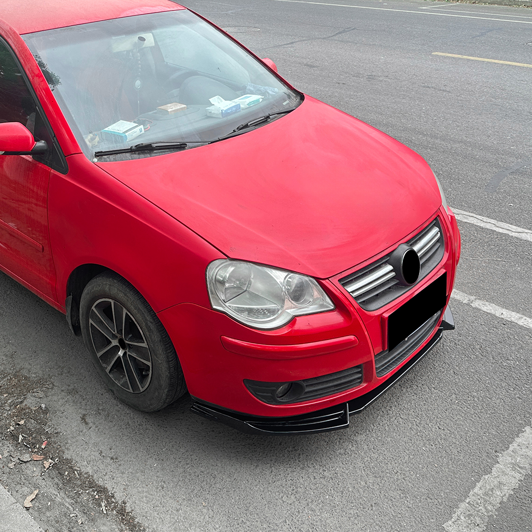 AMP-Z Front Bumper Lip Spiltter For VW Volkswagen Polo MK4 9N Facelift 2005-2008