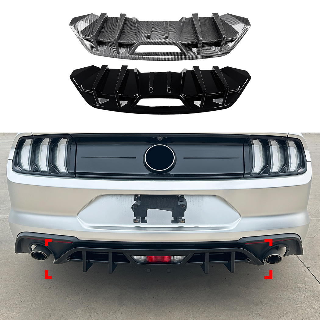 AMP-Z Rear Bumper Spoiler Lip For Ford Mustang MK6.5 2018-2023