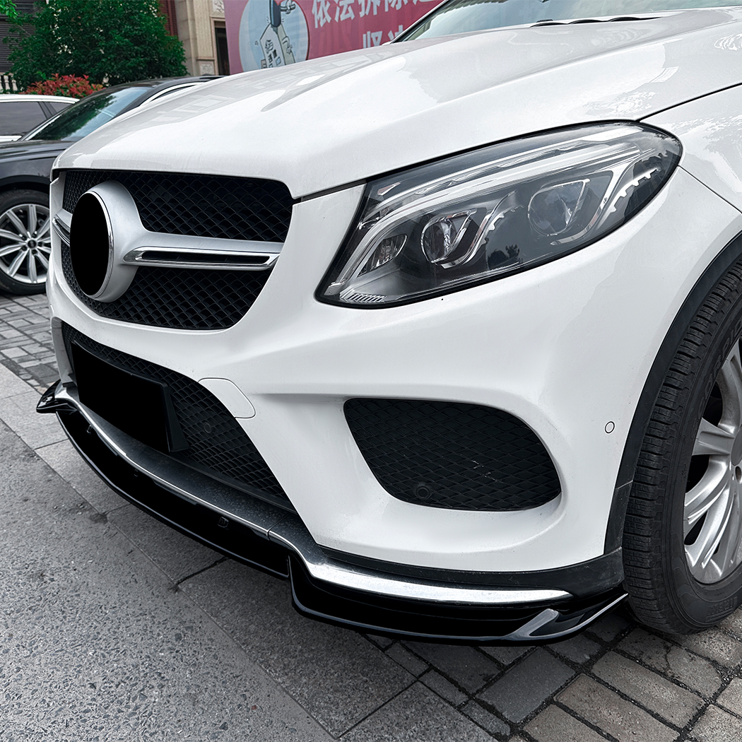 AMP-Z Front Bumper Lip Spiltter For Mercedes Benz GLE Class W166 C292 AMG Line 2015-2018