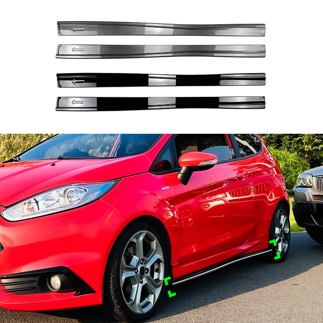 Ford Fiesta MK7 st hattı 2012-2017 için amp-z yan etek rocker paneli ayırıcı dudak