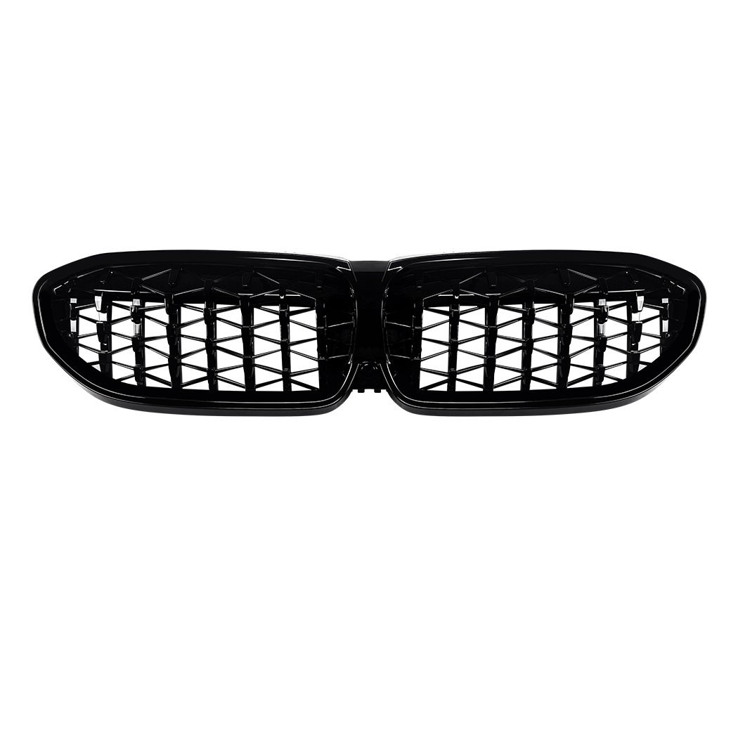 AMP-Z Front Bumper Grille Grill Silver For BMW 3 Series G20 G21 Pre-facelift 2019-2022