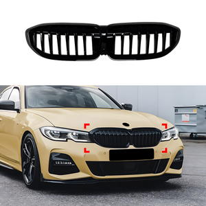 AMP-Z Front Bumper Grille Grill For BMW 3 Series G20 Pre-facelift Single Line 2019-2022