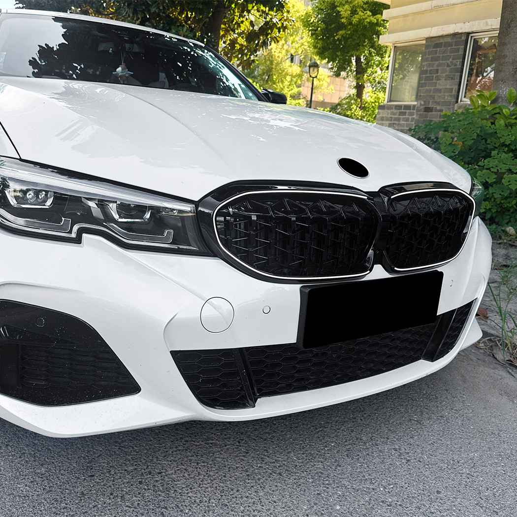 AMP-Z Front Bumper Grille Grill Black For BMW 3 Series G20 G21 Pre-facelift 2019-2022