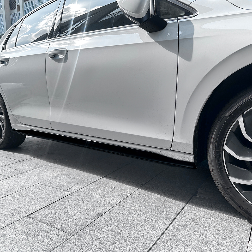 AMP-Z Side Skirt Rocker Panel Splitter Lip For VW Volkswagen Golf MK8 8.5 GTI Rline 2020+