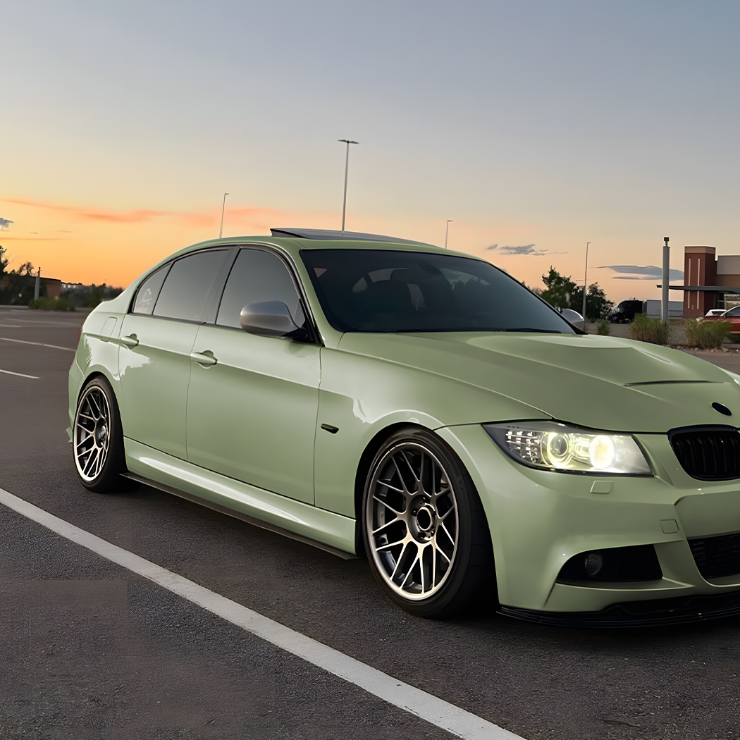 AMP-Z Side Skirt Rocker Panel Splitter Lip For BMW 3 Series E90 E91 M Sport 2005-2012